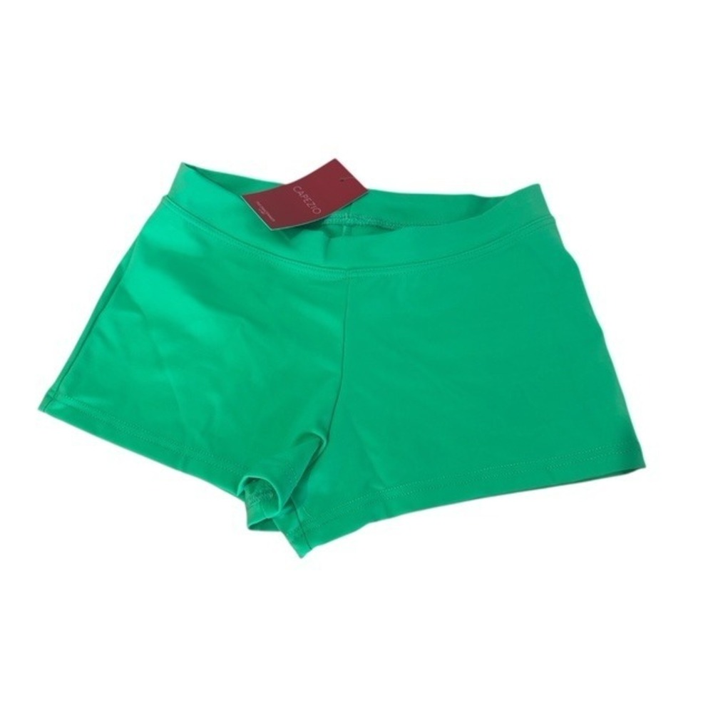 Capezio Boy Cut Low Rise Dance Shorts Activewear Green Shorts Size M - NWT